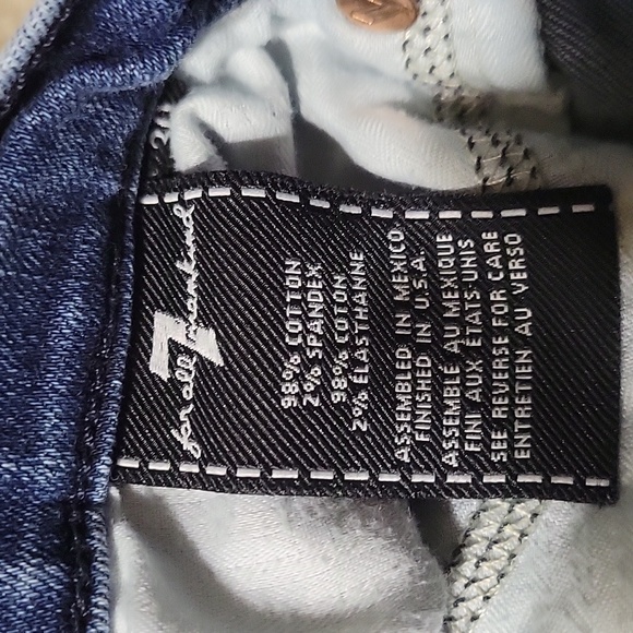 7 For All Mankind Jeans Cropped Boot Sz 30 - Picture 5 of 11